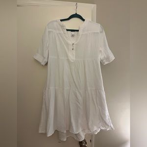 White linen dress